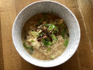 Miso egg congee